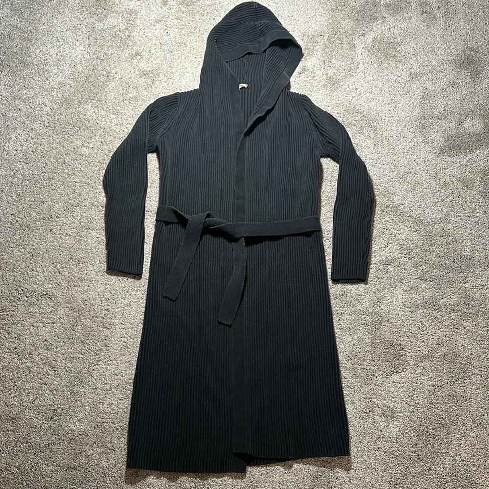 J. Crew Black Hooded Cardigan Sweater